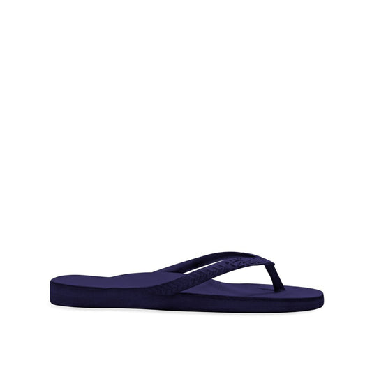 Archies Support Flip Flops Navy & Chocolate Brown