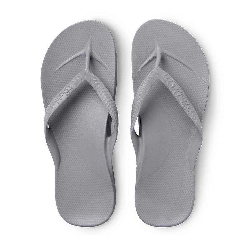 Archies Support Flip Flops Charcoal