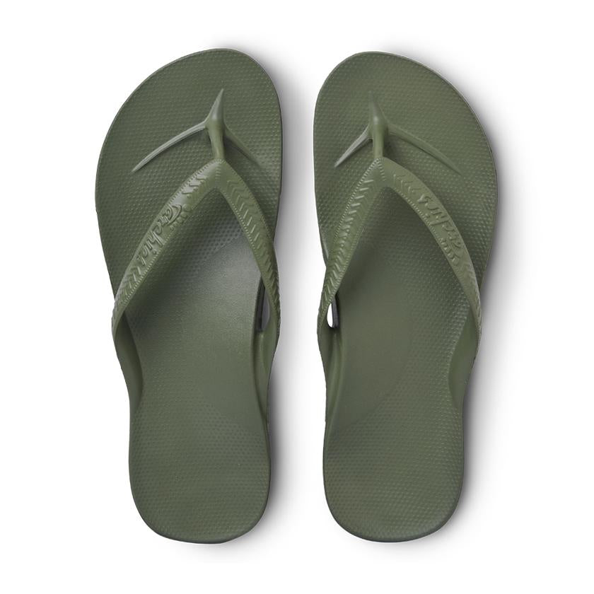 Archies Support Flip Flops Khaki