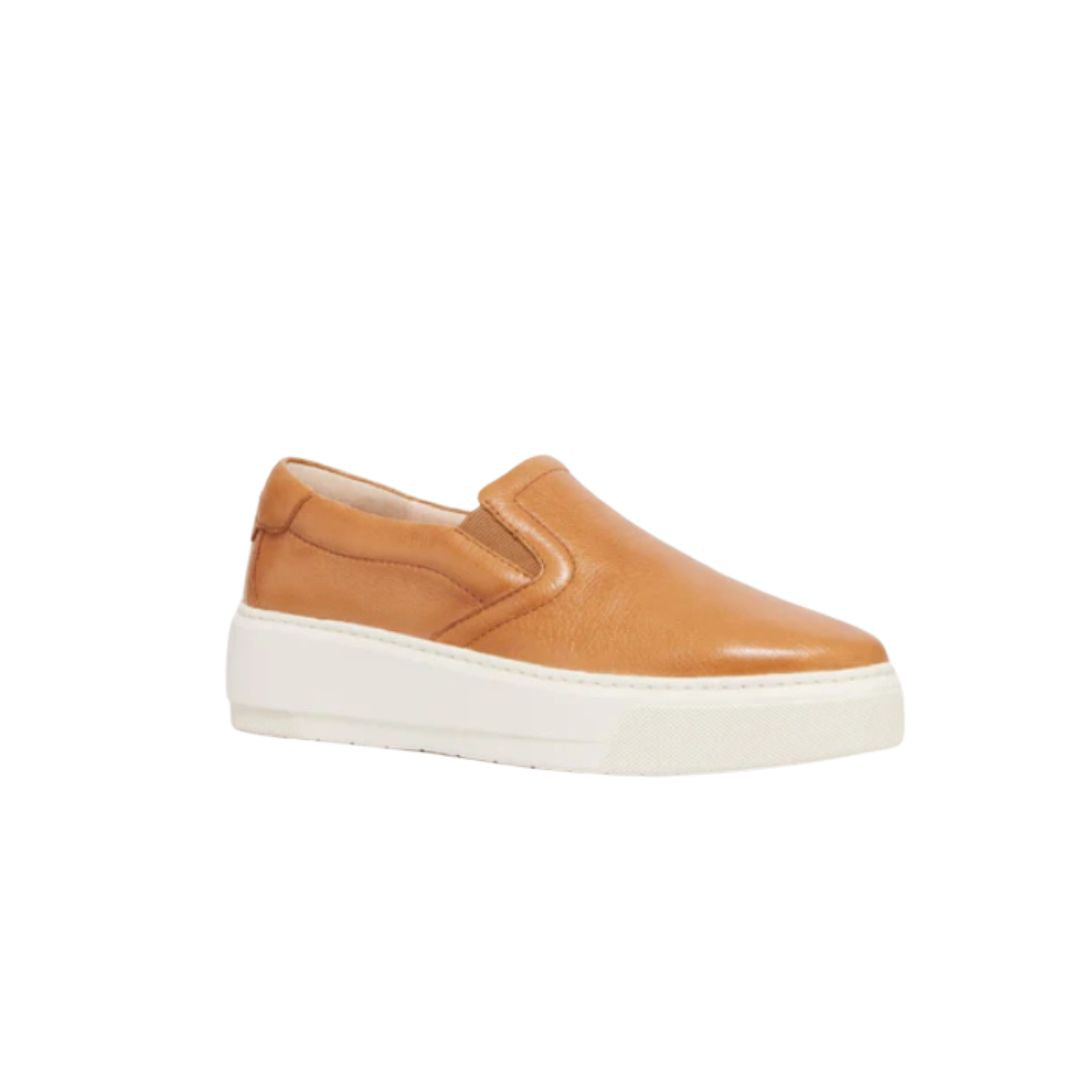 Side angle Maxwell Tan Frankie4 slip on