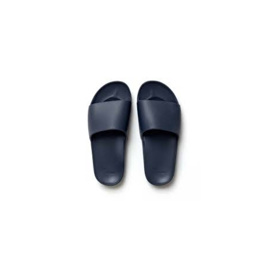 Archies Slides Navy & Chocolate Brown