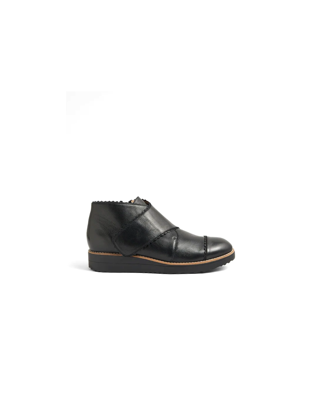 TOP END Otting Black Leather Ankle Boots