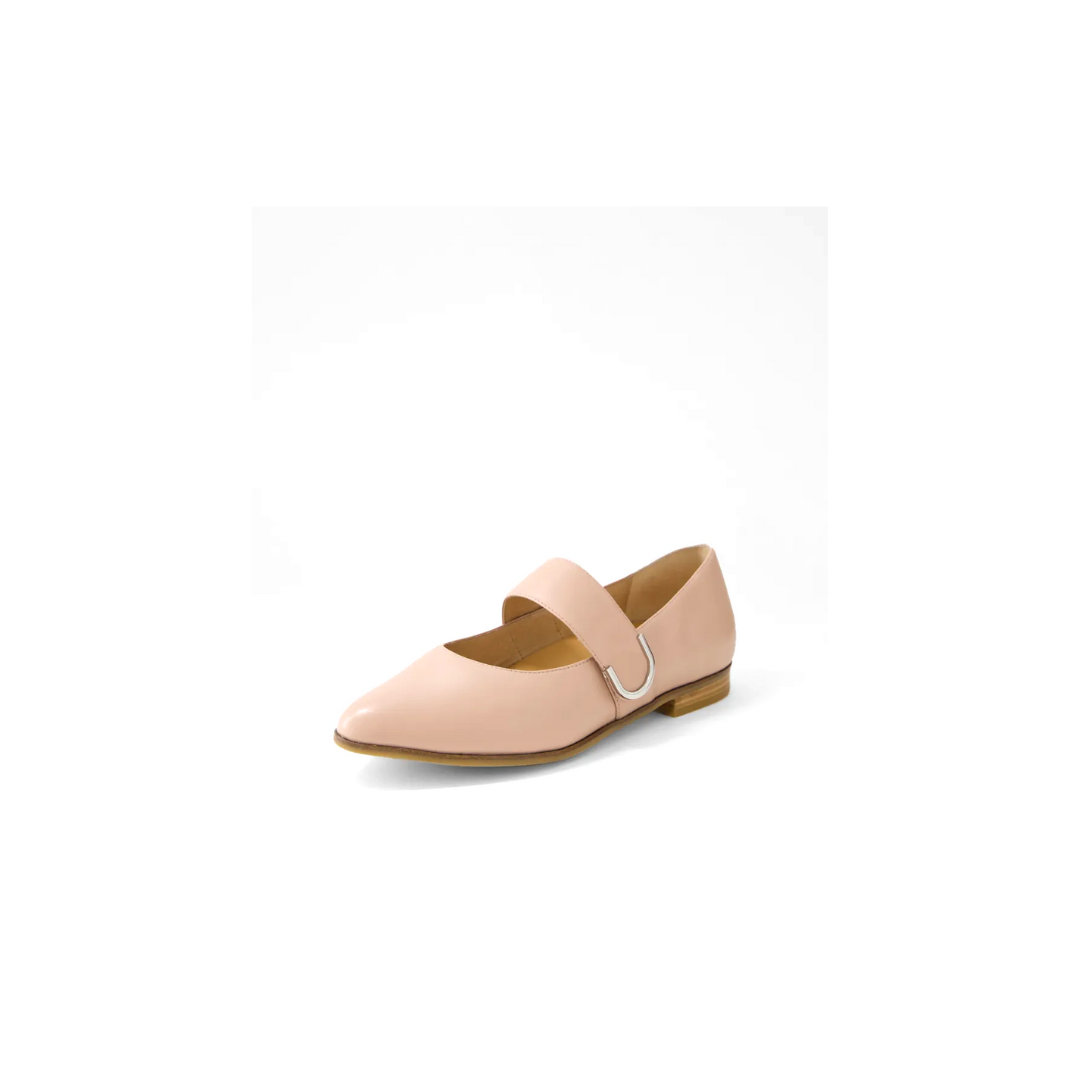 Okla Xf Blush Leather Flat Shoe