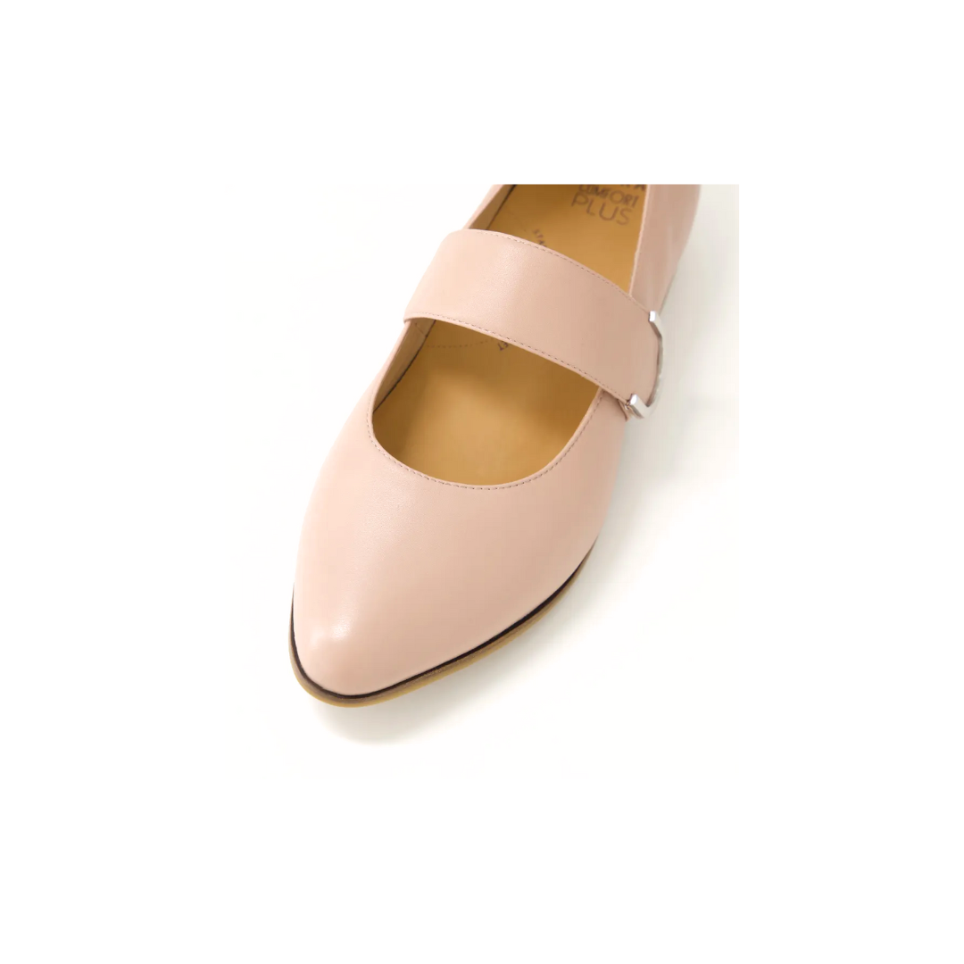 Okla Xf Blush Leather Flat Shoe