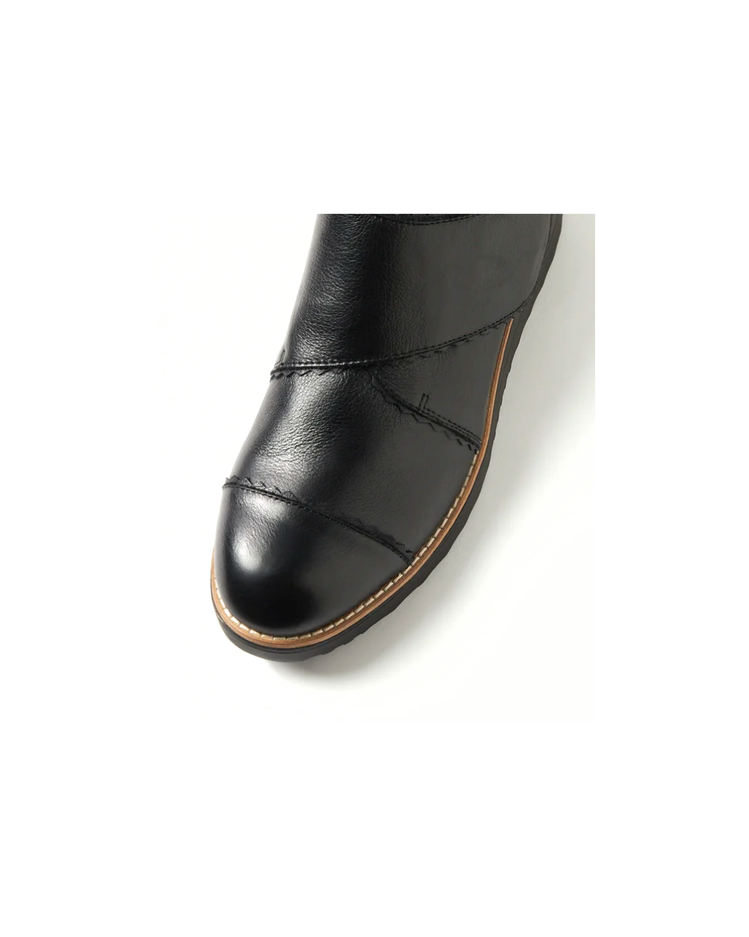 TOP END Otting Black Leather Ankle Boots