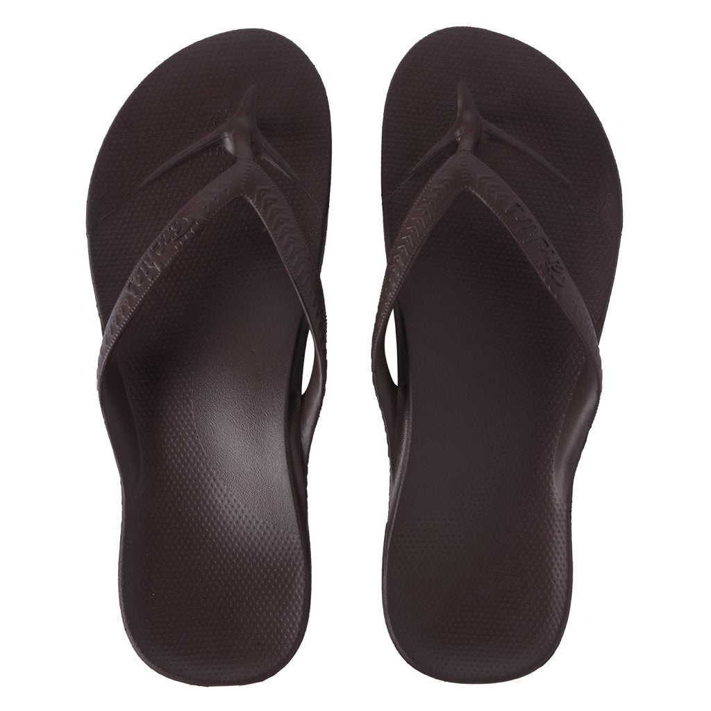 Archies Support Flip Flops Charcoal
