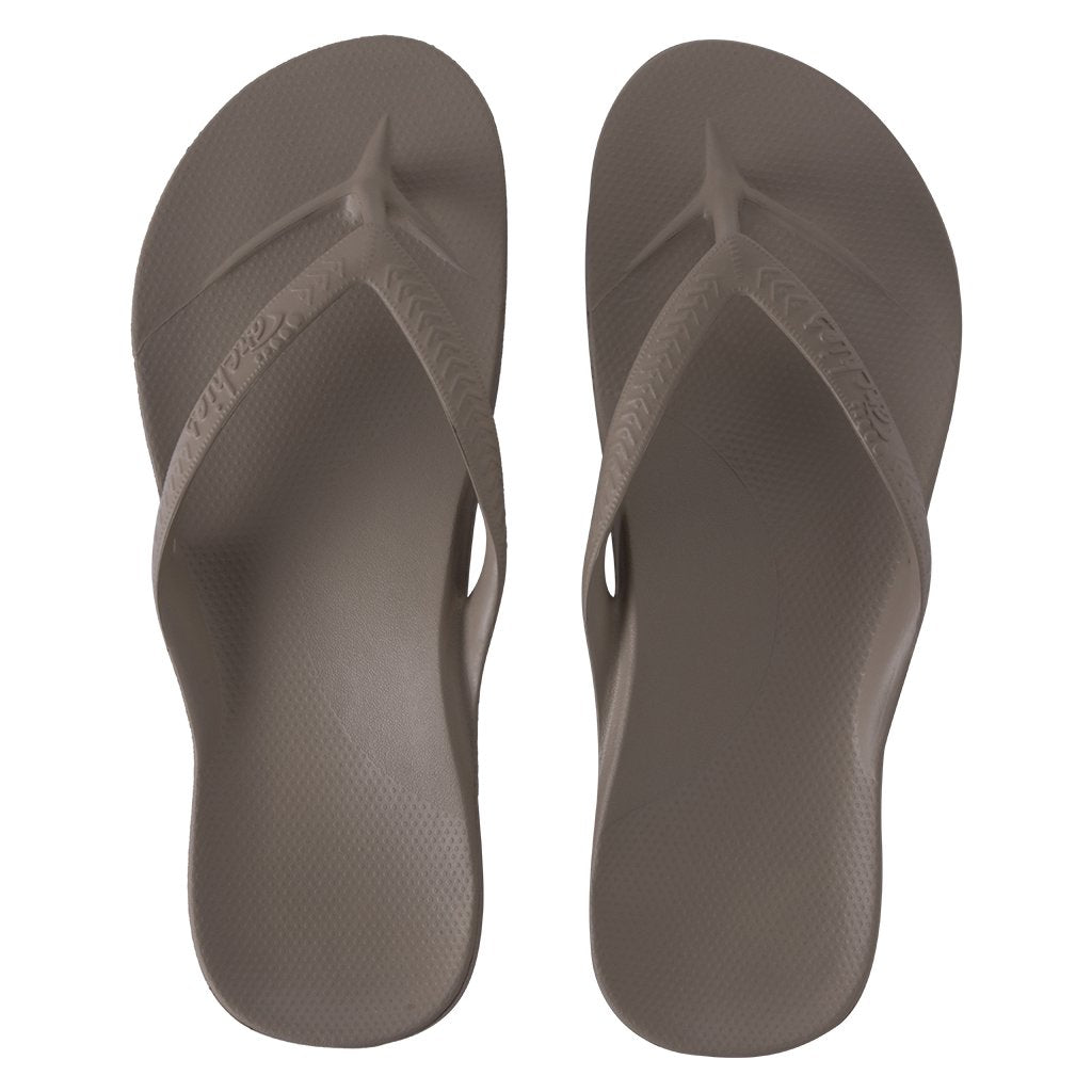 Archies Support Flip Flops Charcoal
