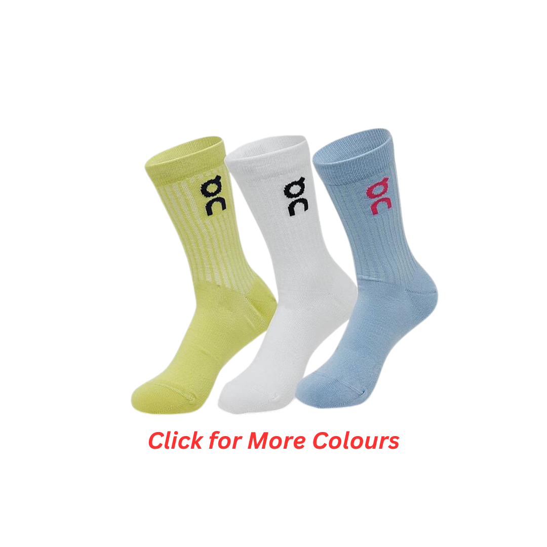 ON Logo Sock 3 Pack Various Colours