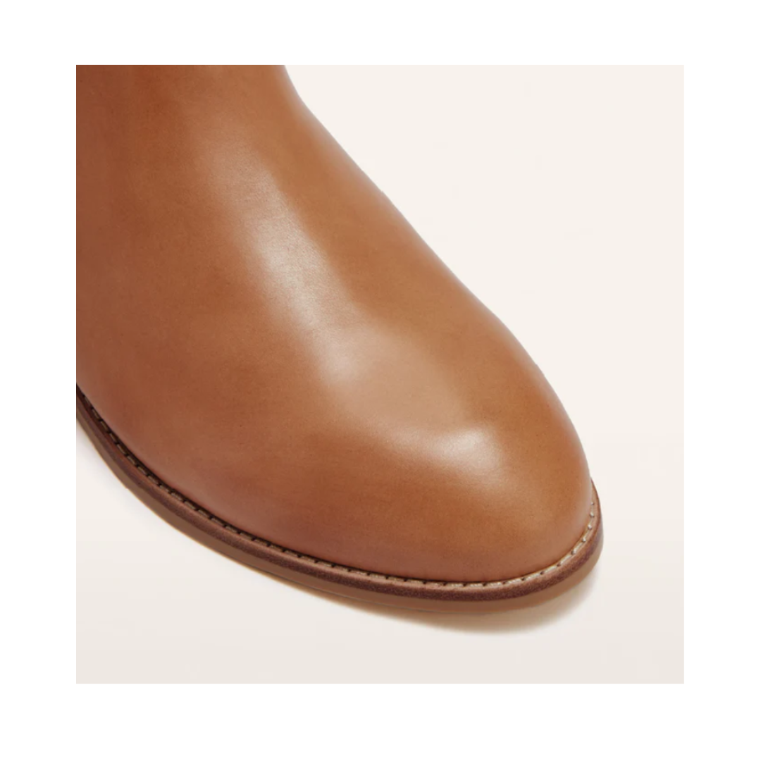 Close up showing toe shape of Frankie4 Austen Tan boot