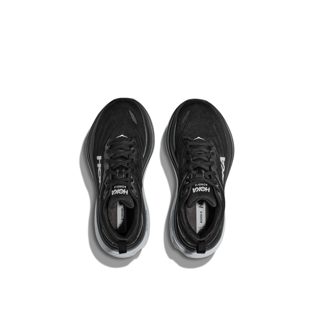 Hoka Bondi 8 Men’s Black & White (2E Wide)