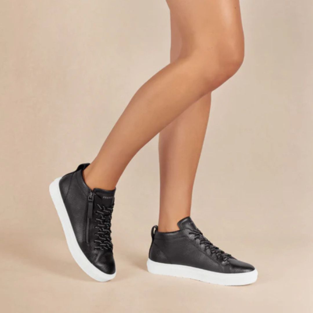 Woman wearing Frankie4 Hi Top Sneaker Black Morgan