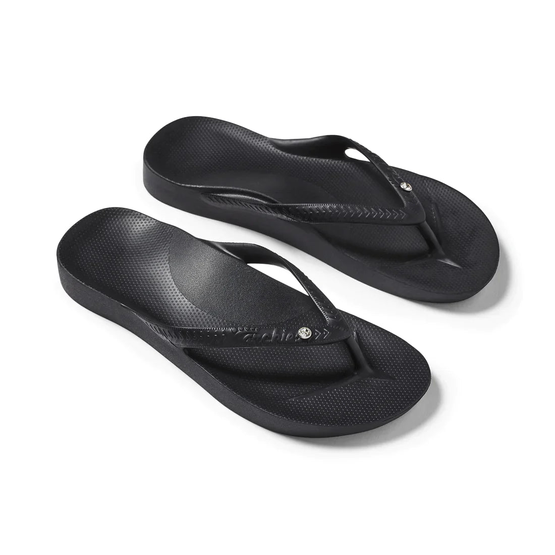 Arch Support Flip Flops - Crystal Black