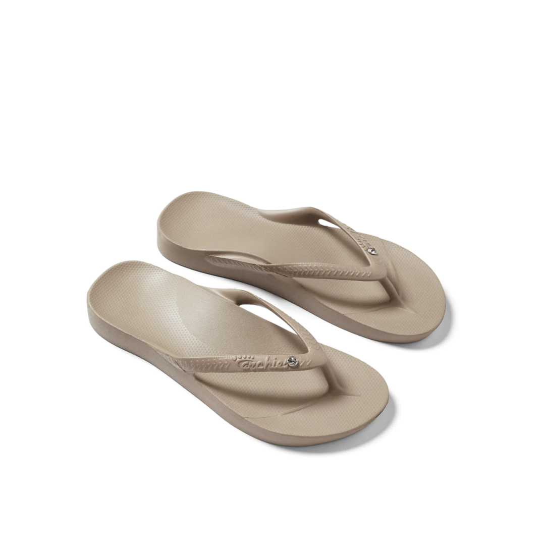 Arch Support Flip Flops - Crystal Taupe