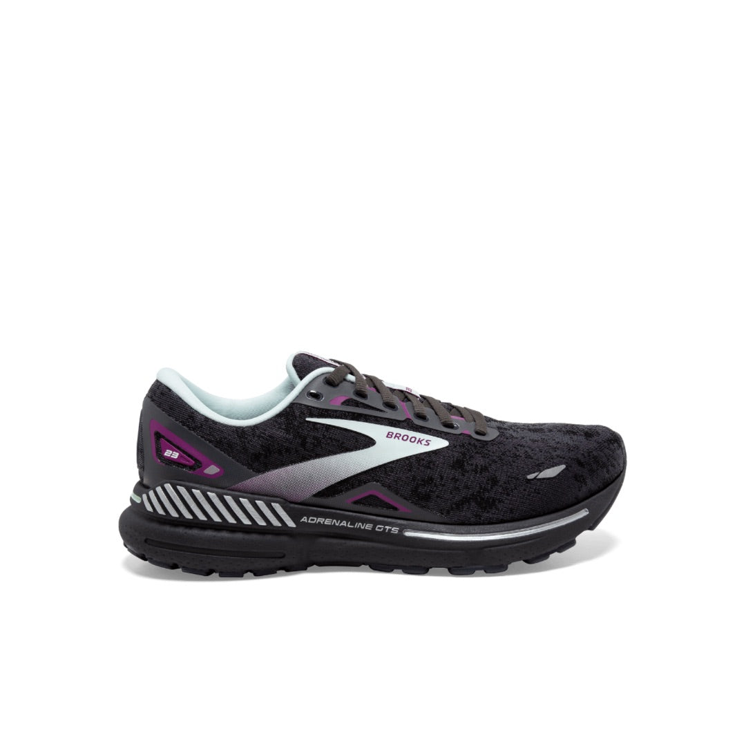 BROOKS Adrenaline GTS 23 Women’s Black/ Light Blue/ Purple (D Width Wide)