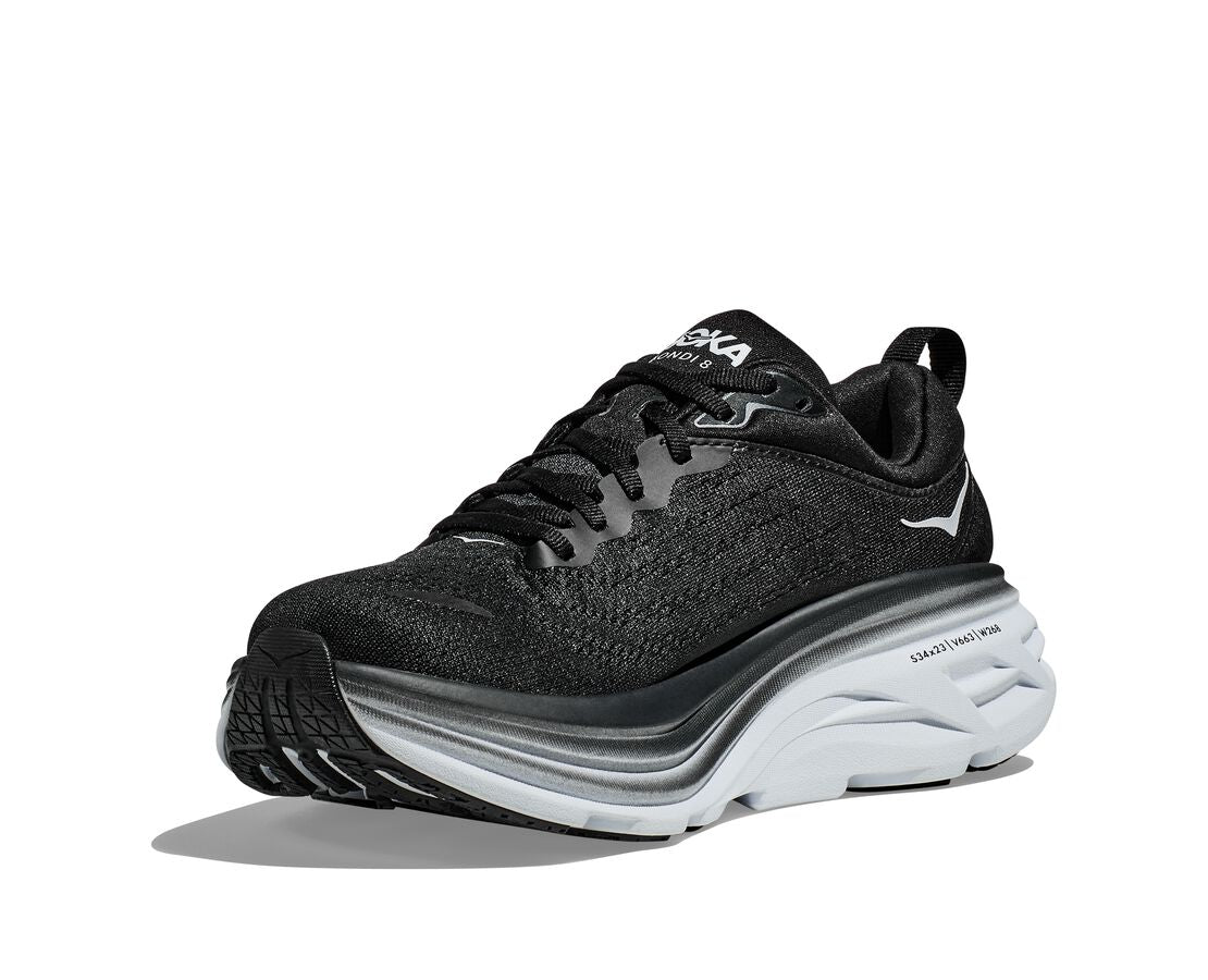 Hoka Bondi 8 Max Cushioned Black & White