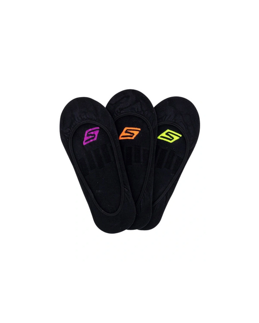 Skechers  Mesh Superlow Cushioned Liner Socks 3 Pack in Black