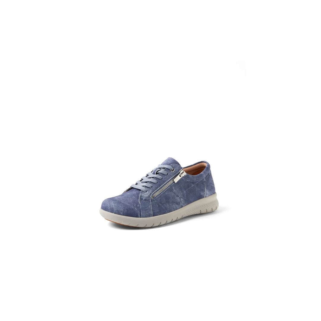 Ziera Solar Xf Blue Distress Denim Leather Sneakers