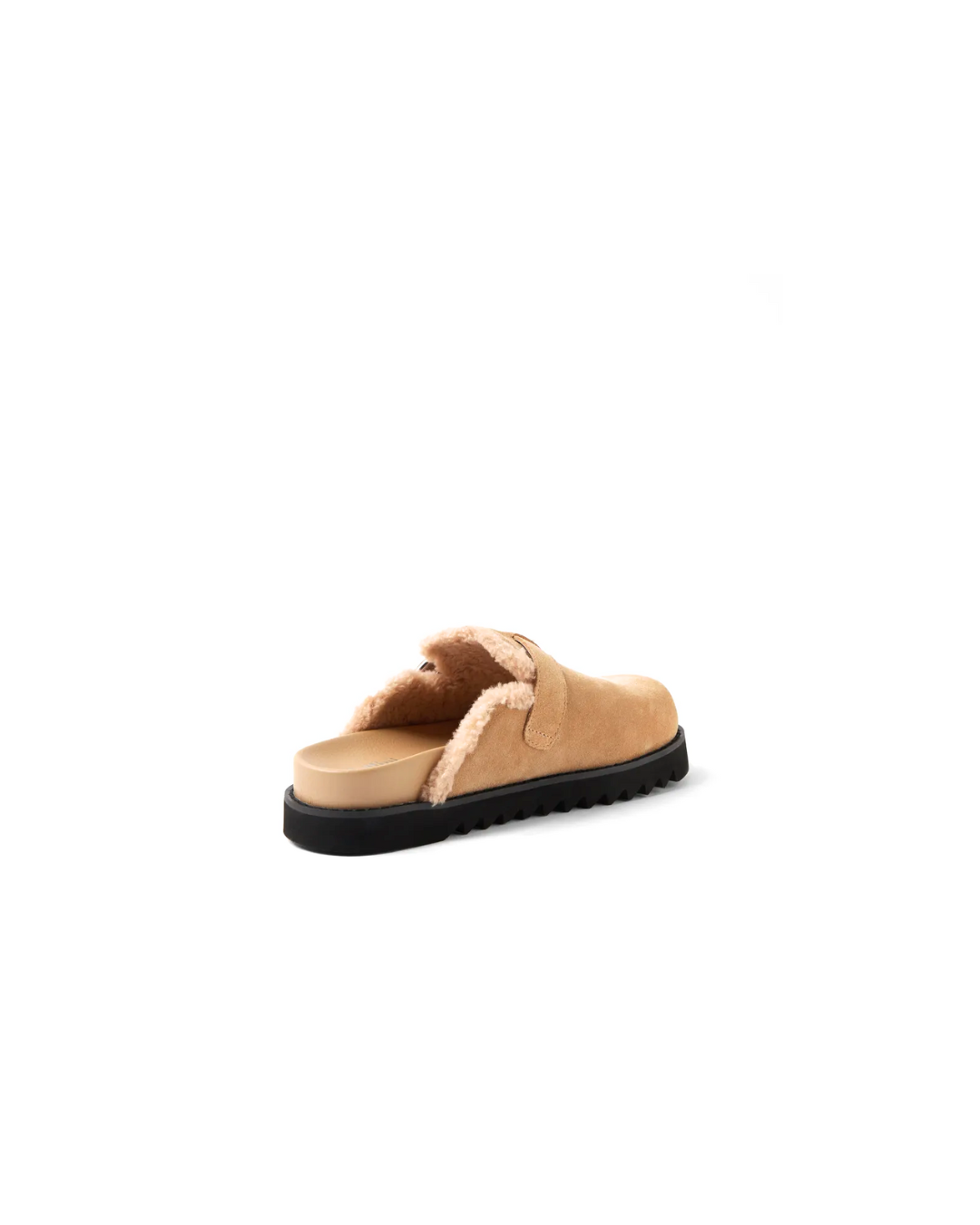 MOLLINI Merchah Camel Black Suede Mules