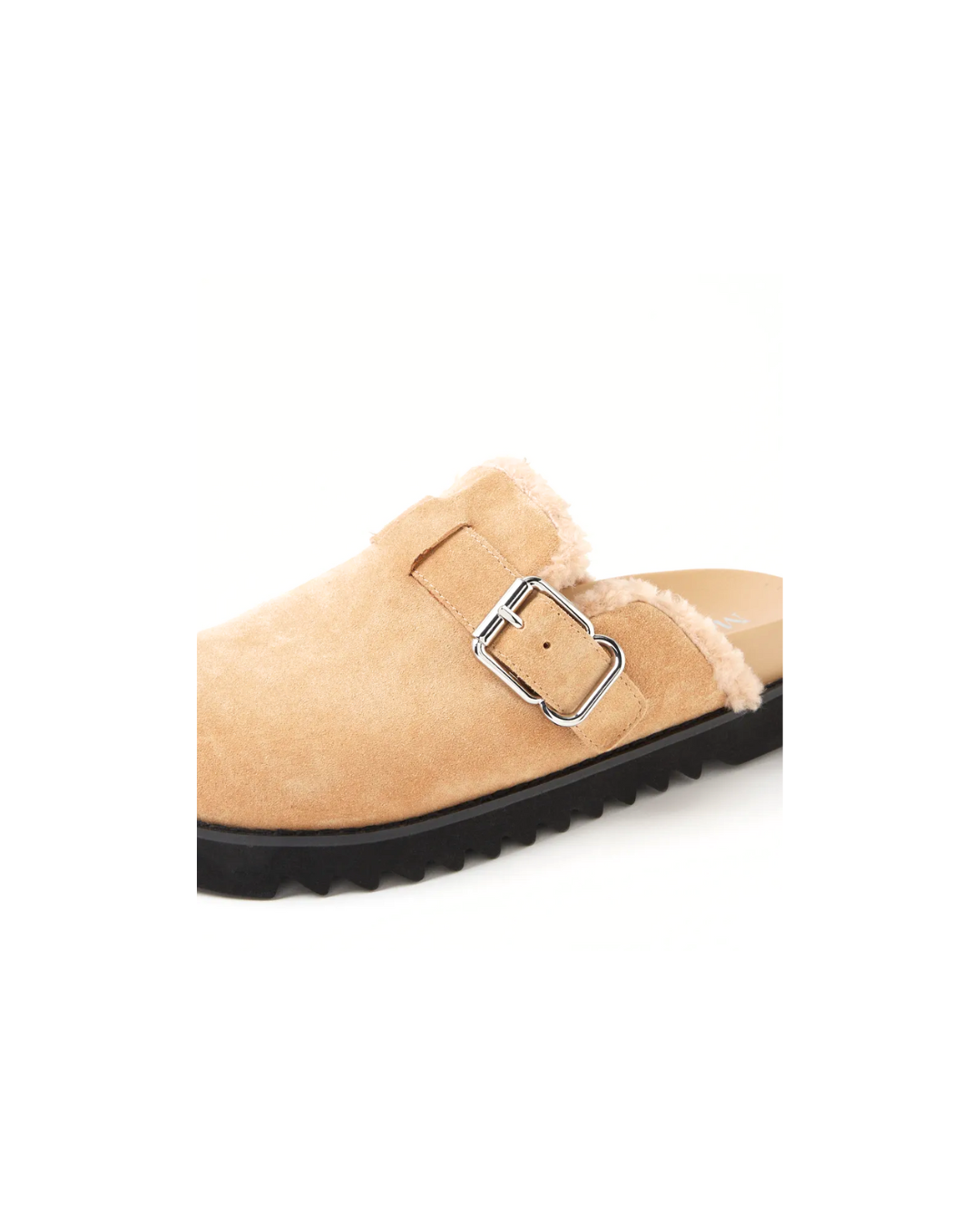 MOLLINI Merchah Camel Black Suede Mules