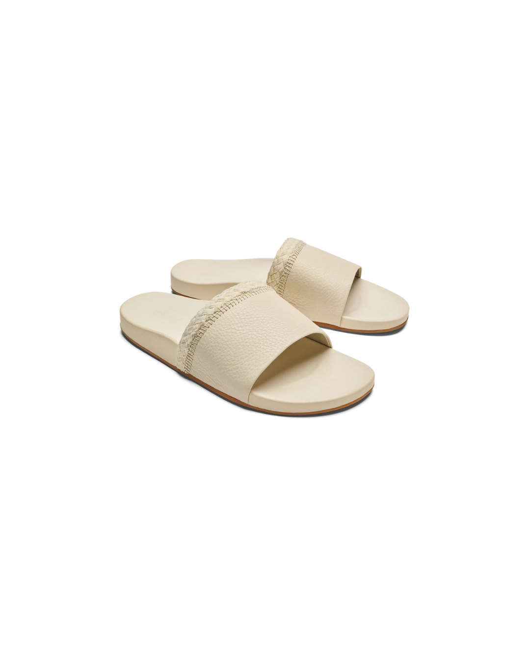 Olukai Pākea Leather Slide Sandals