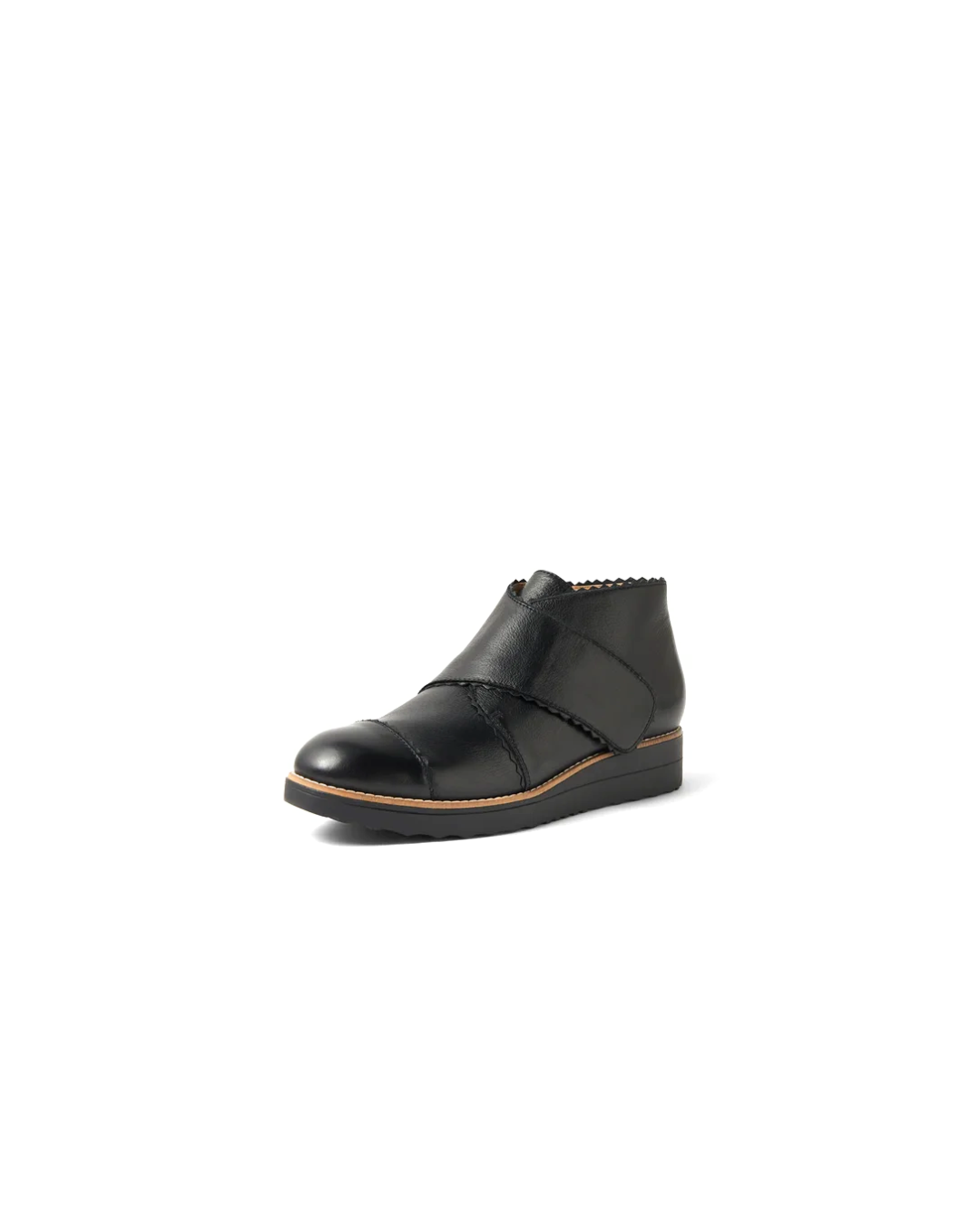 TOP END Otting Black Leather Ankle Boots