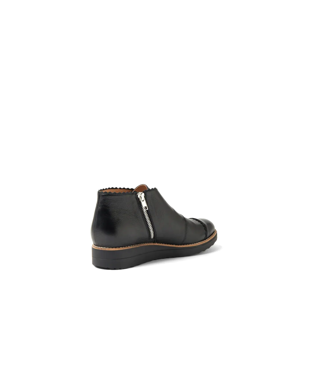 TOP END Otting Black Leather Ankle Boots