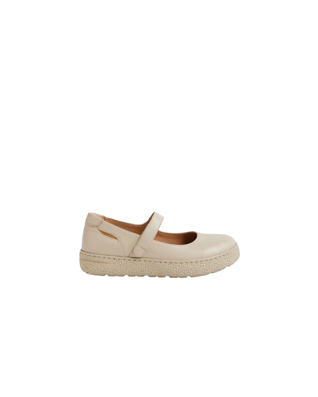 Oggie Xw Almond Leather Flat Shoes