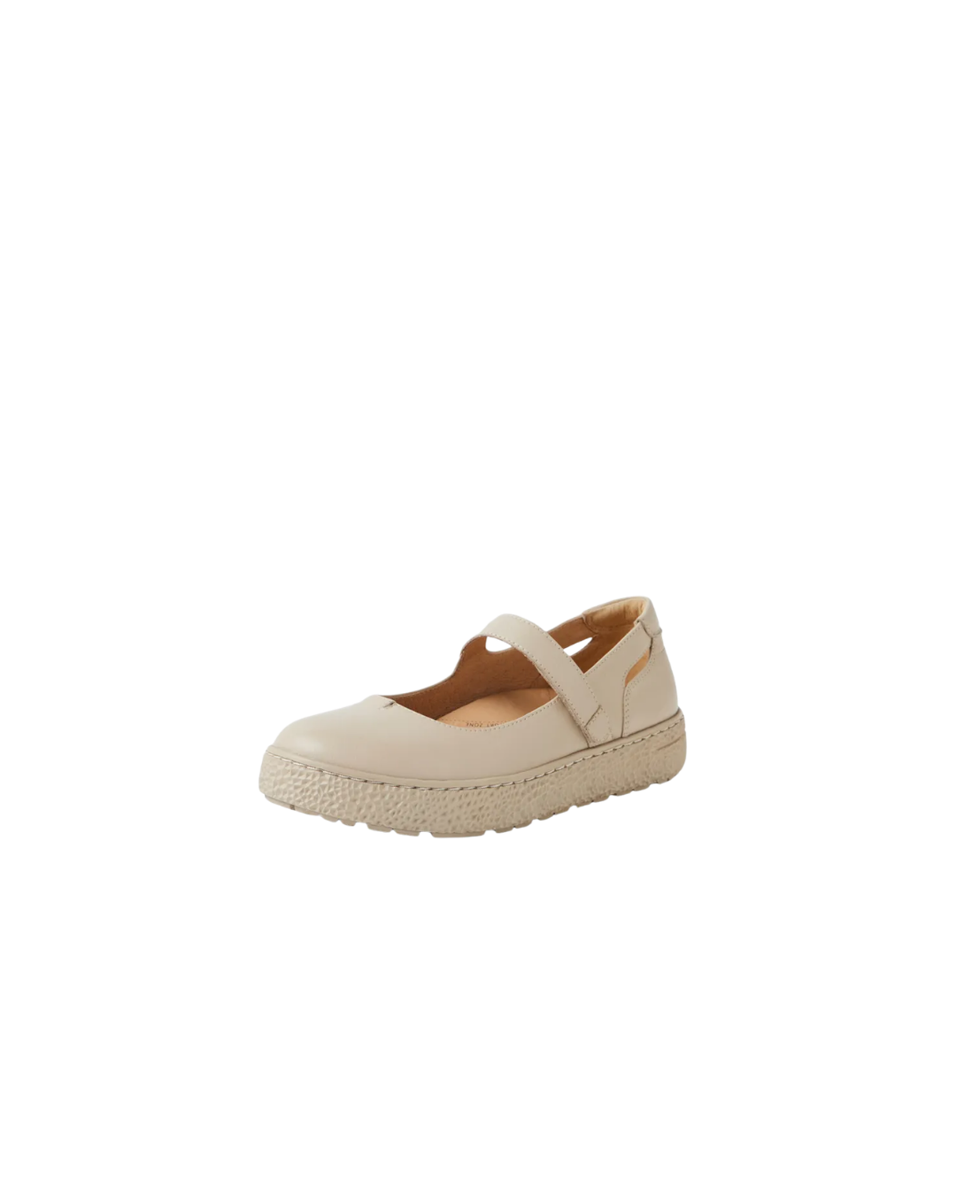 Oggie Xw Almond Leather Flat Shoes