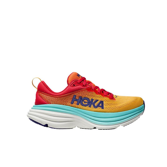 Hoka Bondi 8 in crazy cool stand out colour Cerise/ Cloudless colour