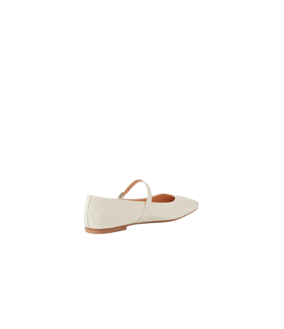 Tokena Cream Leather Ballet Flats