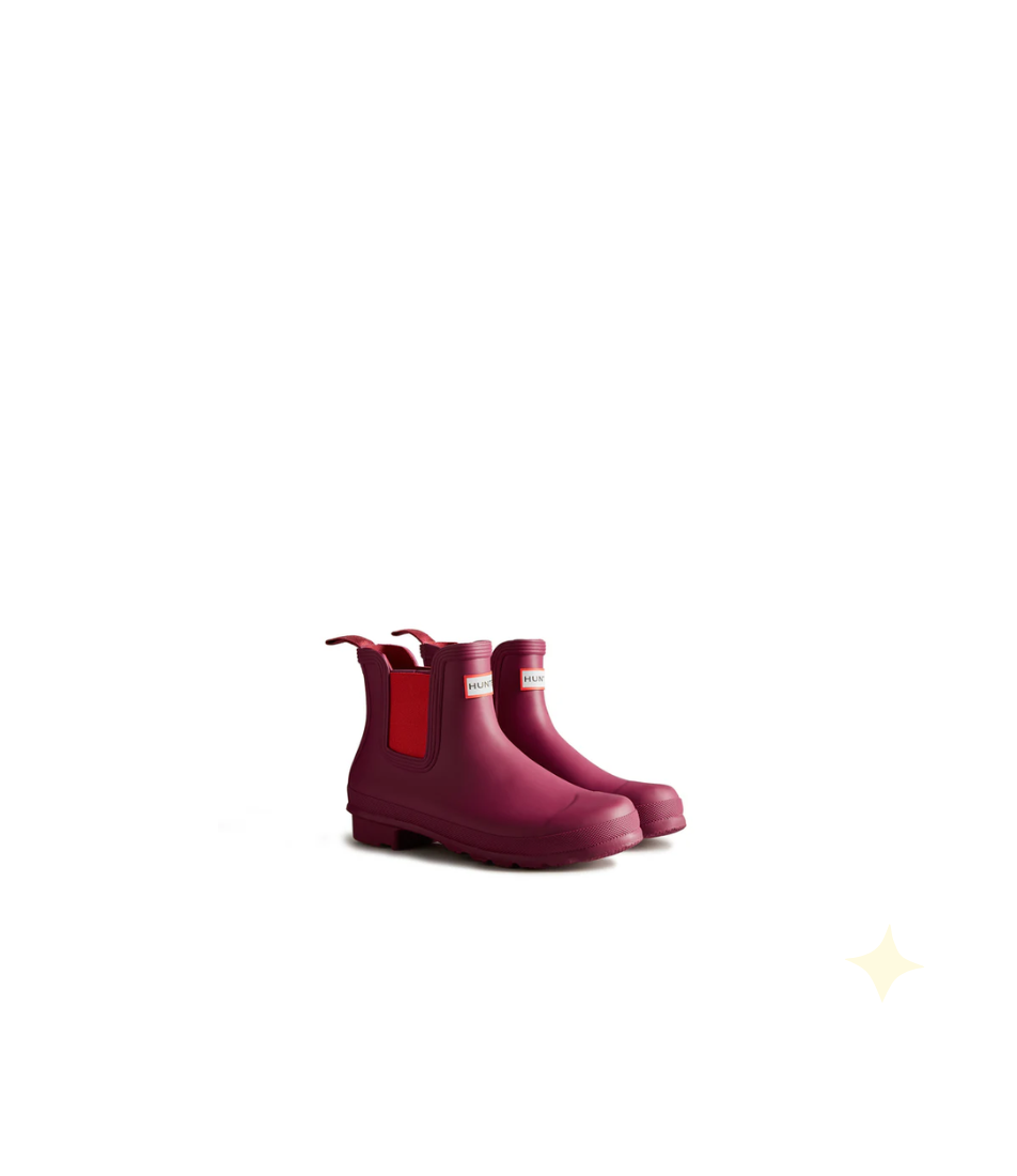 Hunter Women's Original Chelsea Boot Hayes Burgundy