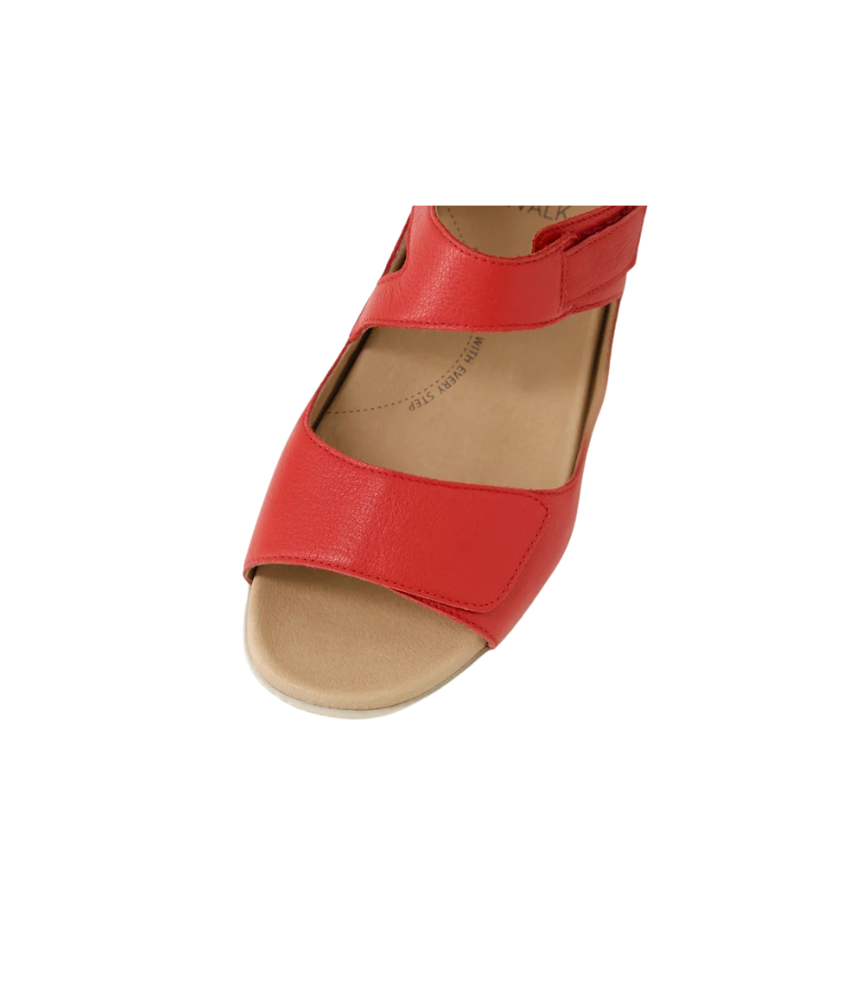 Ziera Royde Xw Red Milk Leather Sandals