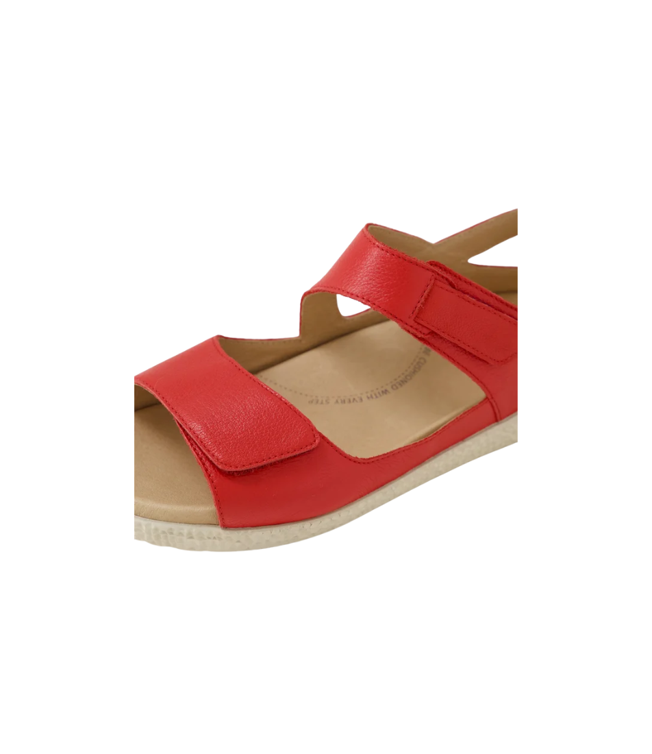 Ziera Royde Xw Red Milk Leather Sandals