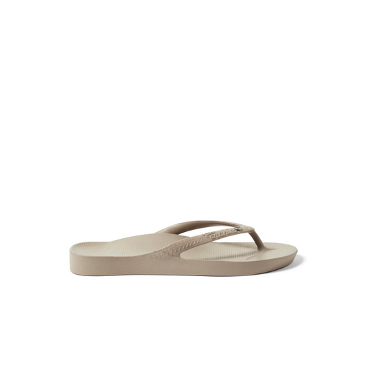 Arch Support Flip Flops - Crystal Taupe